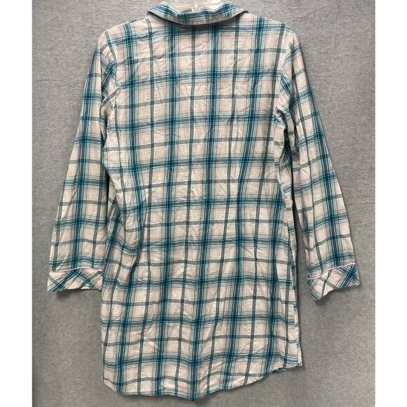 Victoria’s Secret Plaid Button Down Nightshirt Size Medium - Picture 2 of 4